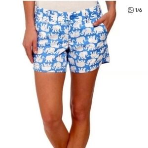 Lilly Pulitzer Callahan Elephant Shorts Sz 2